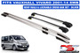 Vauxhall Vivaro Roof Rails & Lockable Cross Bars Set - SWB SILVER 2001-14