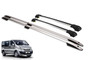 Vauxhall Vivaro Roof Rails & Lockable Cross Bars Set - LWB SILVER 2001-14