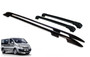 Vauxhall Vivaro Roof Rails & Lockable Cross Bars Set - LWB BLACK 2001-14