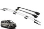 Peugeot Expert Roof Rails & Lockable Cross Bars Set - L3 Long Silver 17-on