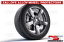 Zalloys Professional Alloy Wheel Protectors Set of 4 - Nero Black - Fits 18" Rims