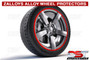 Zalloys Professional Alloy Wheel Protectors Set of 4 - Rosso Red - Fits 21" Rims