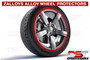 Zalloys Professional Alloy Wheel Protectors Set of 4 - Rosso Red - Fits 22" Rims
