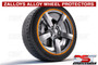 Zalloys Professional Alloy Wheel Protectors Set of 4 - Atomic Orange - Fits 16" Rims