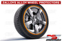 Zalloys Professional Alloy Wheel Protectors Set of 4 - Atomic Orange - Fits 20" Rims