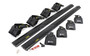 PEUGEOT 3008 17-on - Air 2 Black Lockable Cross Bar Roof Rack Set