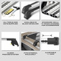 CITROEN DS 7 CROSSBACK 18-on - Air 2 Silver Lockable Cross Bar Roof Rack Set