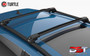 Fiat Doblo Lockable Cross Bar Set Turtle Pro 1 - Black 2010-on