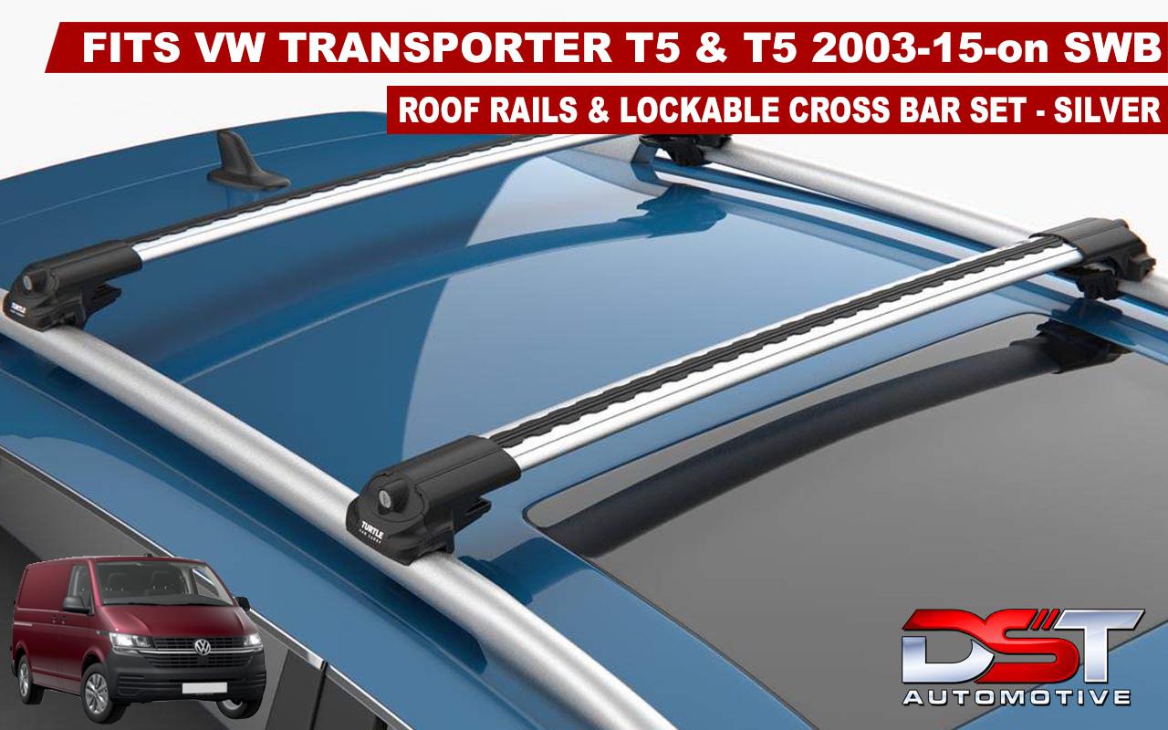 VW T5 T6 Roof Bars | T5 T6 Lockable Roof Rack and Roof Rails Black