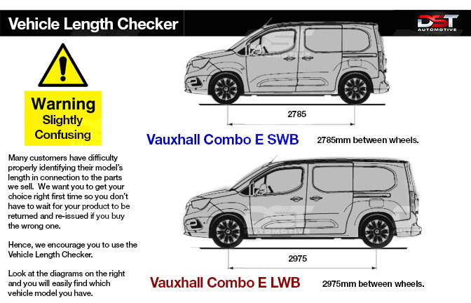 Check the length of your Vauxhall Combo for roof rails