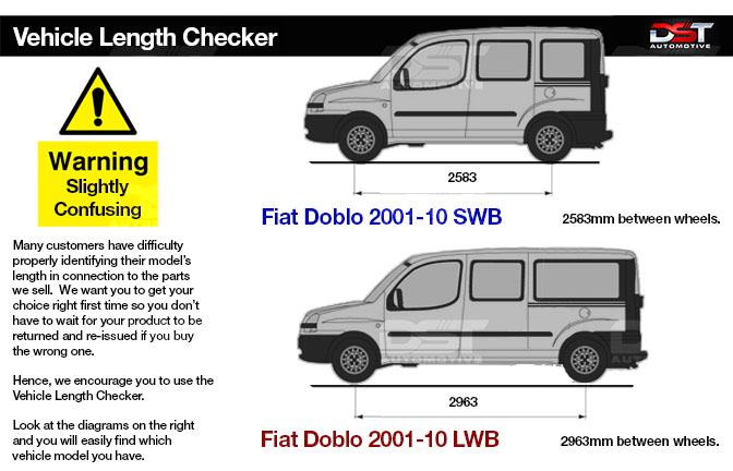 Fiat Doblo Wheelbase Length Checker 2001-10