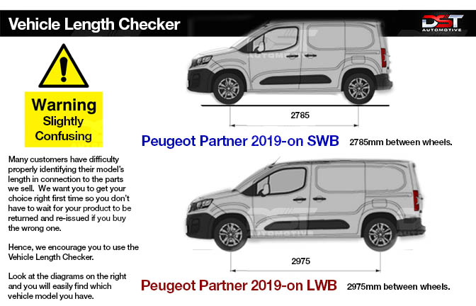 Peugeot Partner Roof Rail Length Checker