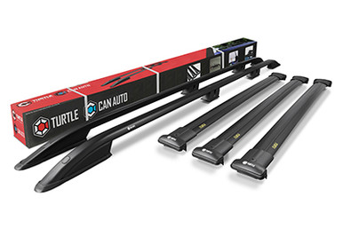 Black Cross Bars For Roof Rails To Fit Volkswagen Caddy (2004-15) 100KG Lockable