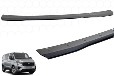 DST Rear Bumper Protector for Ford Transit Custom 2024-on - Gloss Black