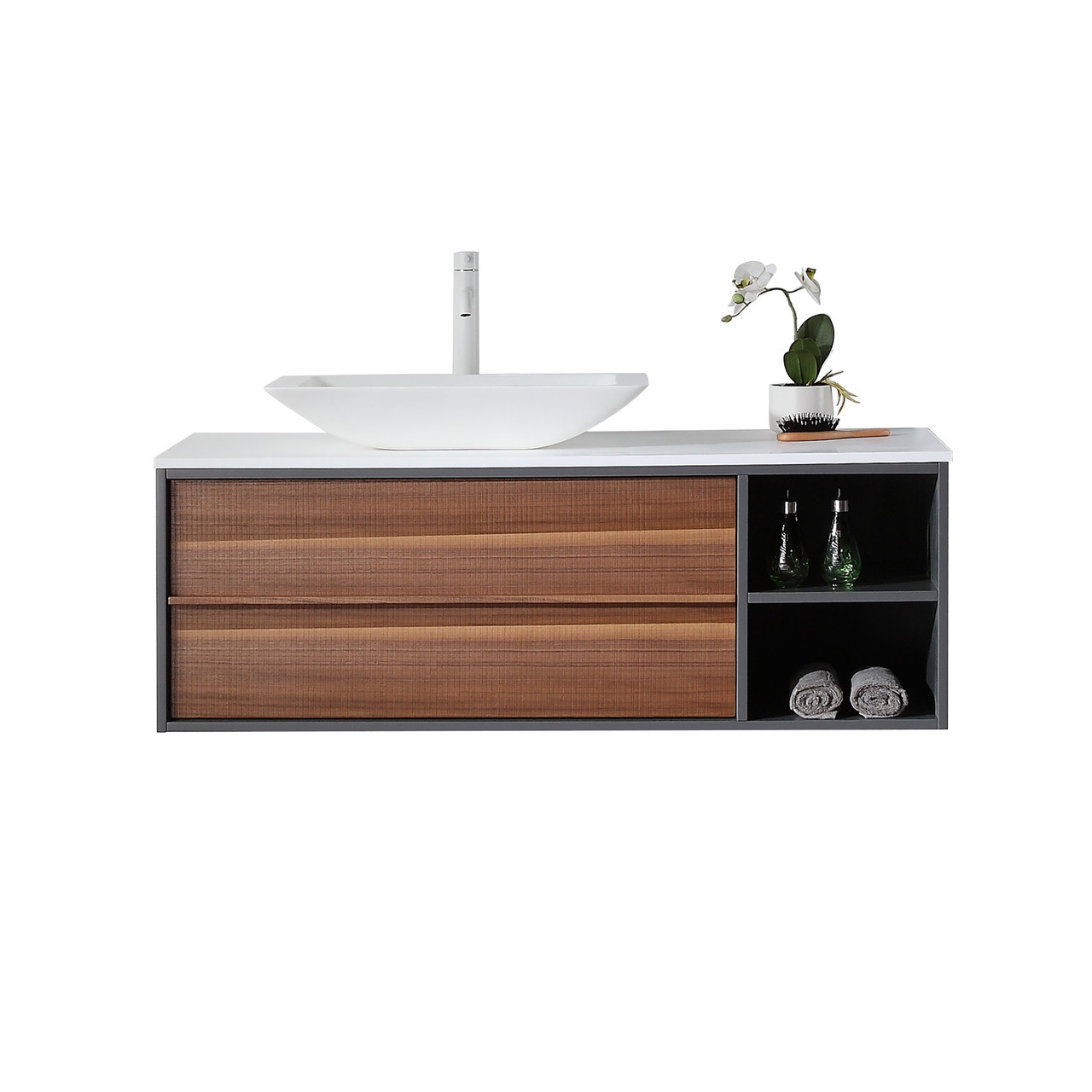 Shaw 48 Walnut Single Vanity