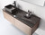 Atelier Chestnut Oak 60" Wall Mount Vanity W/ Single Left Sink