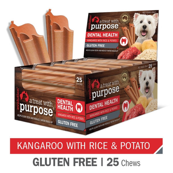 "A Dental treat with purpose" Kangaroo with Rice & Potato