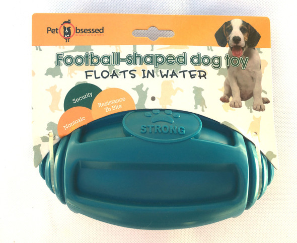 Durable Floating Football Fetch Blue Dog Toy