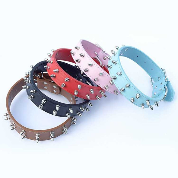 PU Leather Adjustable Dog Collar With Spikes