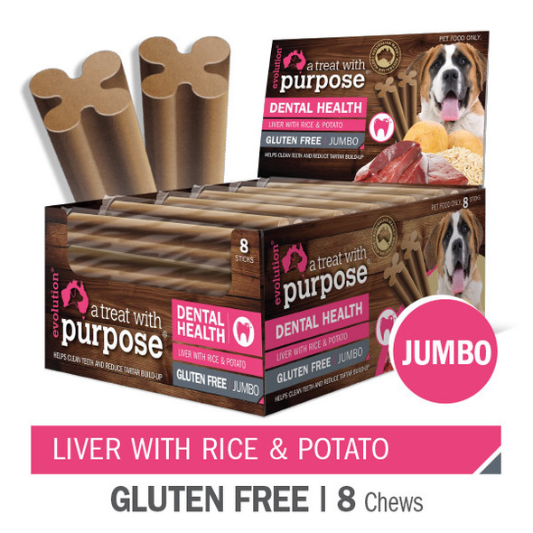 "A Dental treat with purpose" Liver with Rice & Potato Jumbo