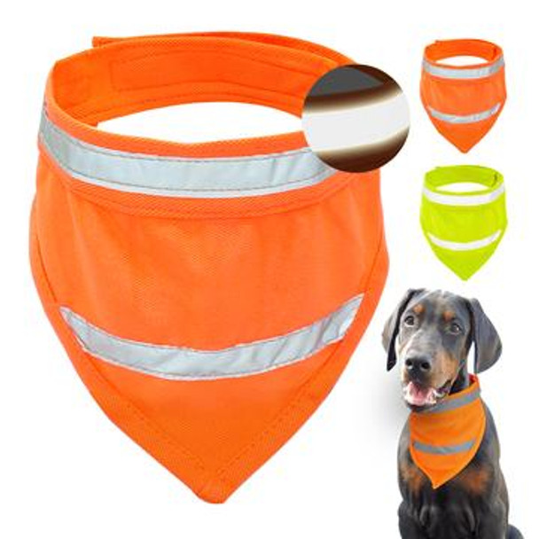 High visible Bright Neon Dog Safety Scarf