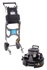 The Helix grinder breaks down into easy-to-move pieces.