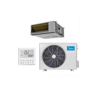 Midea Slim-Duct MED-HIGH Static Unit, 24,000btu, 208-230V - R454B - Includes Indoor & Outdoor Units