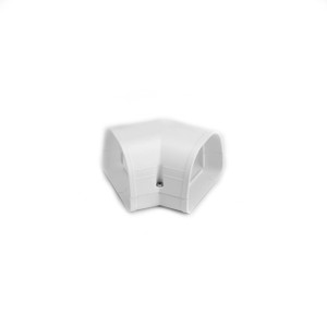 Fortress 3.5" Flat Elbow 45°, white Fortress 3.5" Flat Elbow 45°, white
