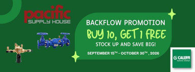 Caleffi Backflow Preventer Promotion - Sept 15th - Oct 20th-2026