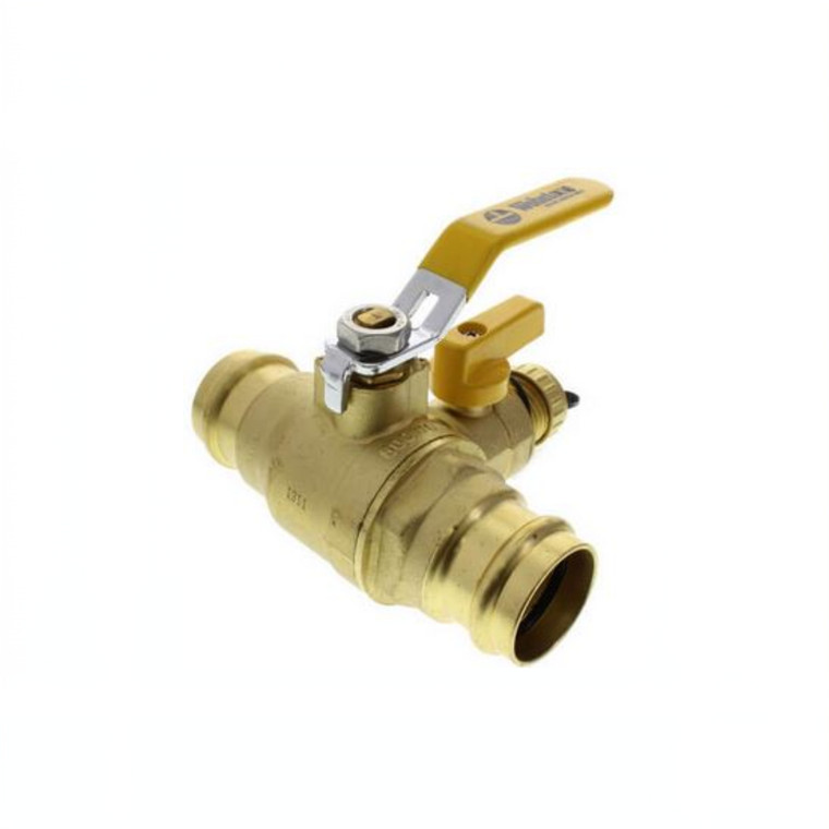 ½" Press Full Port Ball Valve w/ Drain & Reversible Handle