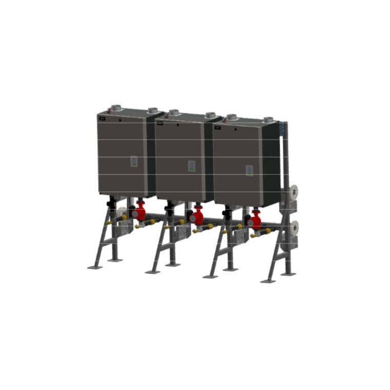 Multiplex Racking 3-Boiler Rack Inline , 3" Header, SL26-260G3/SL40-399G3 - SPECIAL ORDER