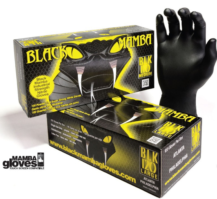 Black Mamba Nitrex Polymer Gloves, X-Large, 100-Pack