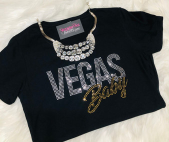 Vegas Baby Rhinestone Bling Shirt
