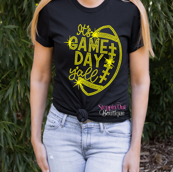 Its Game Day Yall Rhinestone Bling Shirt