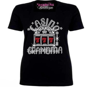 Casino Grandma Rhinestone Bling Shirt