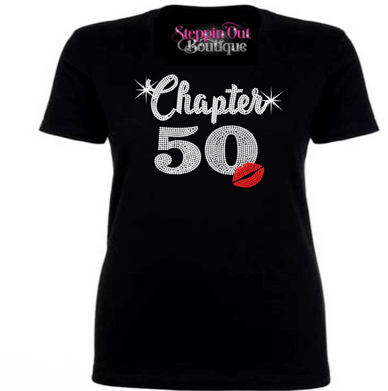 Chapter 50 Clear Rhinestone Bling Shirt