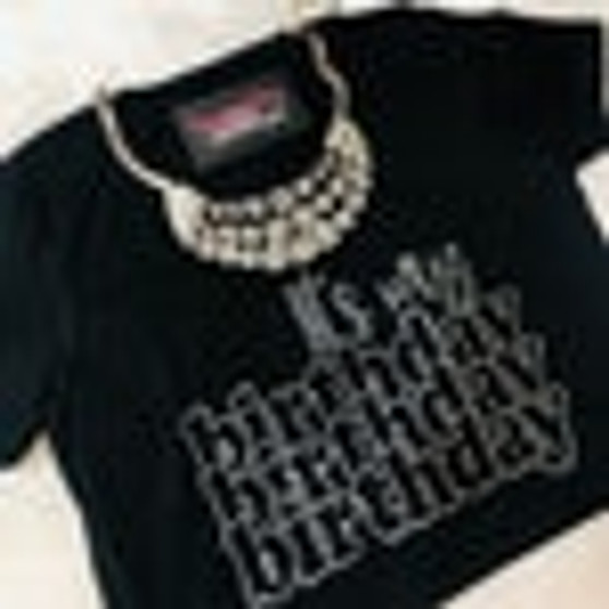 It's My Birthday Birthday Birthday Rhinestone Bling Shirt