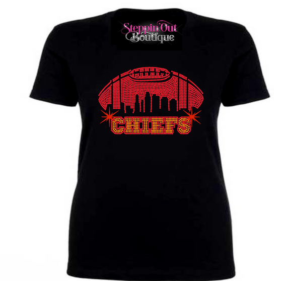 Chiefs Rhinestone Bling Shirt 