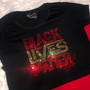 Black Lives Matter Red and Topaz Rhinestone Bling Shirt