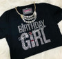 Birthday Girl Lipstick Rhinestone Bling Shirt