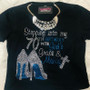 Stepping Into My Birthday With God's Grace & Mercy with Cross Custom Age Bling Rhinestone Shirt