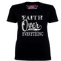 Faith Over Everything Rhinestone Bling Shirt