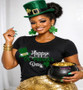 Happy St Patrick's Day Rhinestone Bling Shirt
