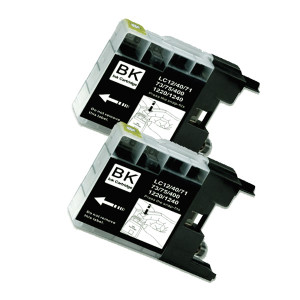 2-Pack BLACK Compatible Ink for Brother LC75BK