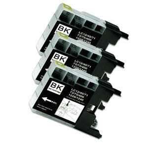 3-Pack BLACK Compatible Ink for Brother LC75BK