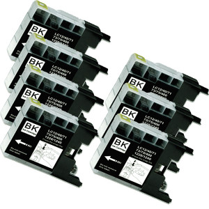 7-Pack BLACK Compatible Ink for Brother LC75BK