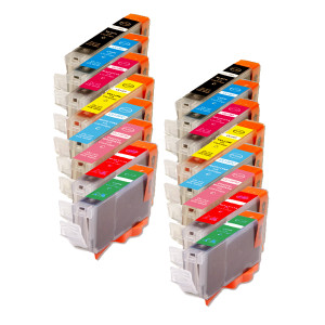 16-Pack Compatible Ink for Canon BCi-6 w/ RG