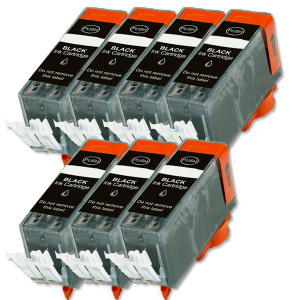 7-Pack BLACK Compatible Ink w/ Chip for Canon PGI-220