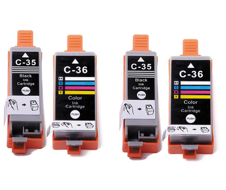 4-Pack Compatible Ink for Canon PGI-35 / CLI-36