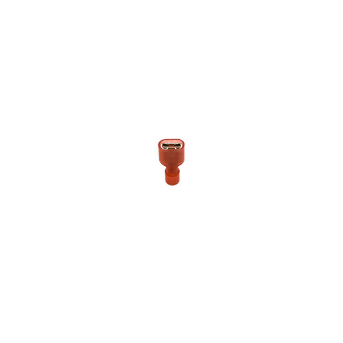 Bullet Terminal -22-18 AWG. -1/4" -Female Side -Red Nylon -Fully Insulated Min 25 Pieces Per Package
